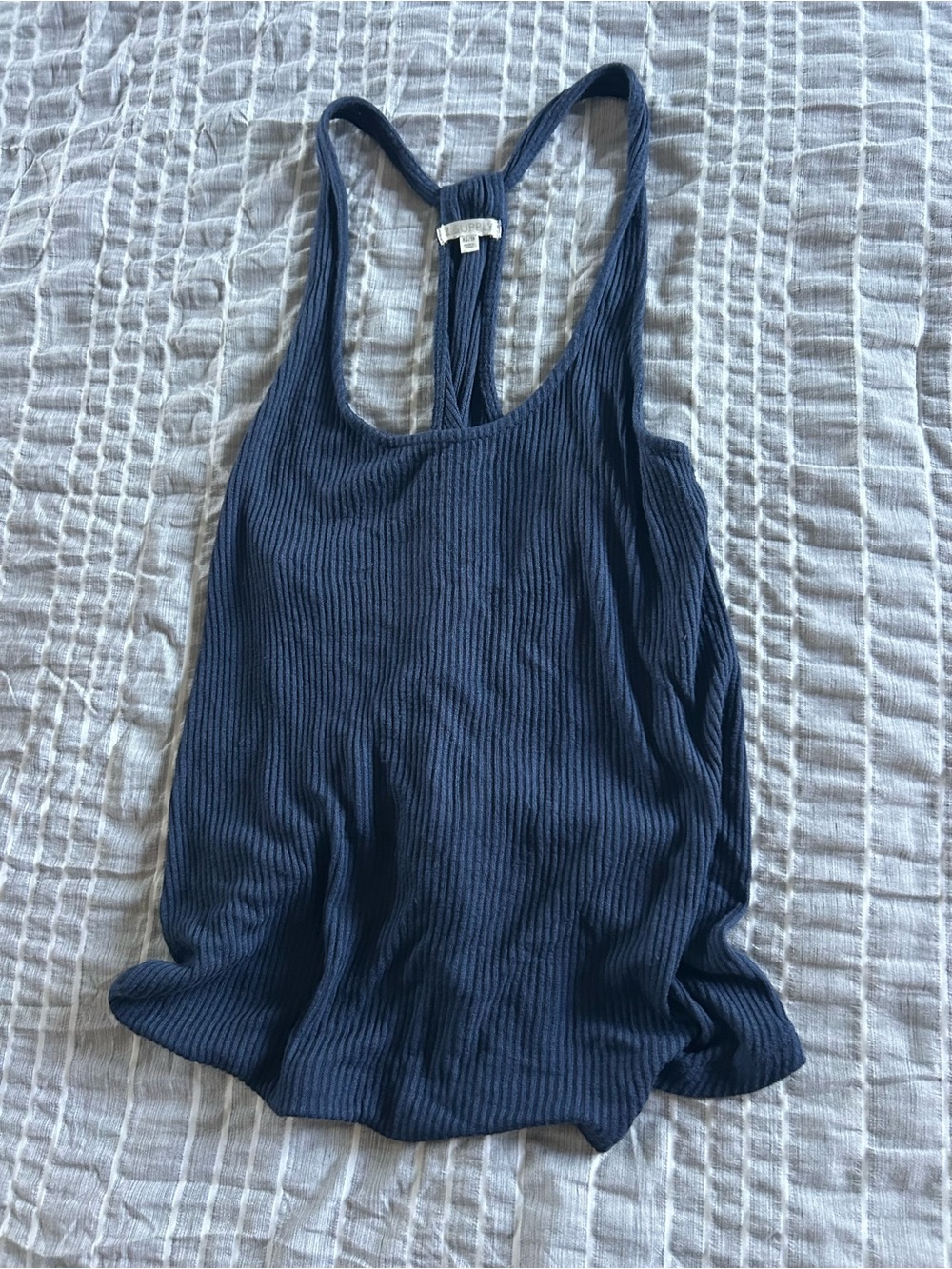 Z Supply Navy Ribbed Racerback Tank